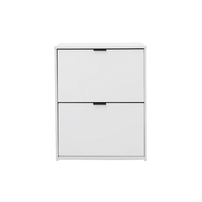 Sapateira Mercúrio 2 Portas Basculantes – Compacta, Moderna e Funcional para até 12 Pares, Branco Brilho