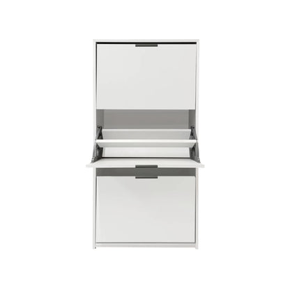 Sapateira Mercúrio 3 Portas Basculantes – Compacta, Moderna e Funcional para até 18 Pares, Branco Brilho