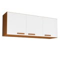 Armário Organizador Aéreo 3 Portas 120cm Cozinha e Lavanderia Livia Preto
