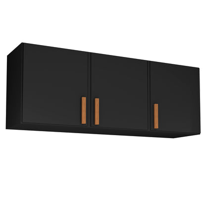 Armário Organizador Aéreo 3 Portas 120cm Cozinha e Lavanderia Livia Nature