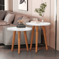 Kit Mesa de Centro Redonda Atlanta – 2 Unidades com Pés Torneados, Design Clássico e Elegante para Sala
