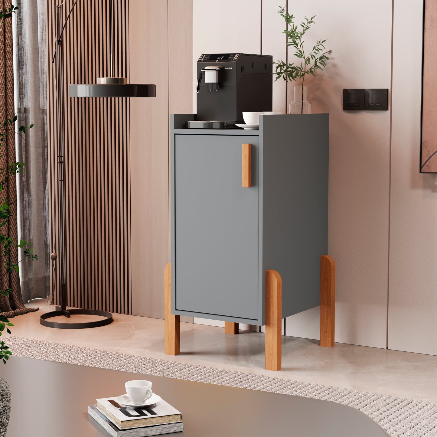 Armário para Bebedouro Poseidon – 1 Porta, Suporte para Filtro de Água e Galão, Compacto e Moderno