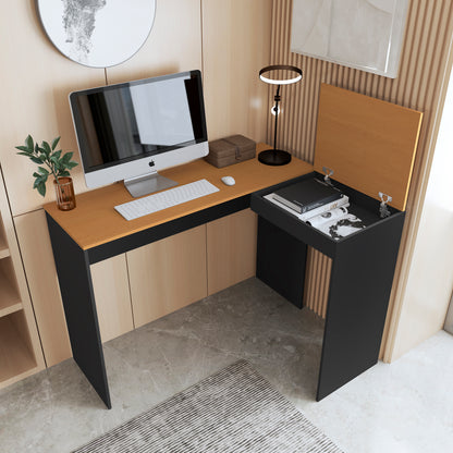 Escrivaninha em L Home Office Nicho Organizador Quarto Escritório