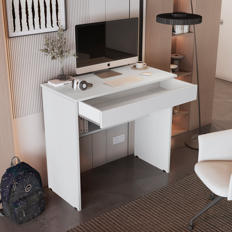 Mesa de Computador Vitória – Escrivaninha Gamer com 1 Gaveta e Prateleira, Compacta e Versátil para Escritório ou Quarto