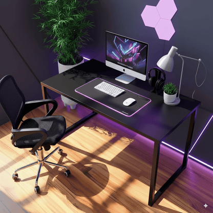 Escrivaninha Loft Industrial – Mesa para Escritório 120x75 cm com Tampo de Madeira e Base de Ferro