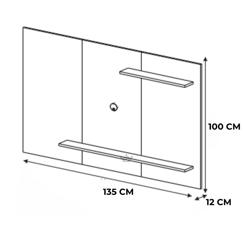 Painel para TV até 50 Polegadas Menfis – Ripado Moderno com Prateleiras, Fixação Segura e Design Elegante