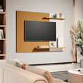 Painel para TV até 50 Polegadas Menfis – Ripado Moderno com Prateleiras, Fixação Segura e Design Elegante