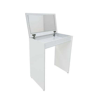 Penteadeira Quimera com Espelho – Compacta e Funcional para Quarto ou Camarim, Cor Branco