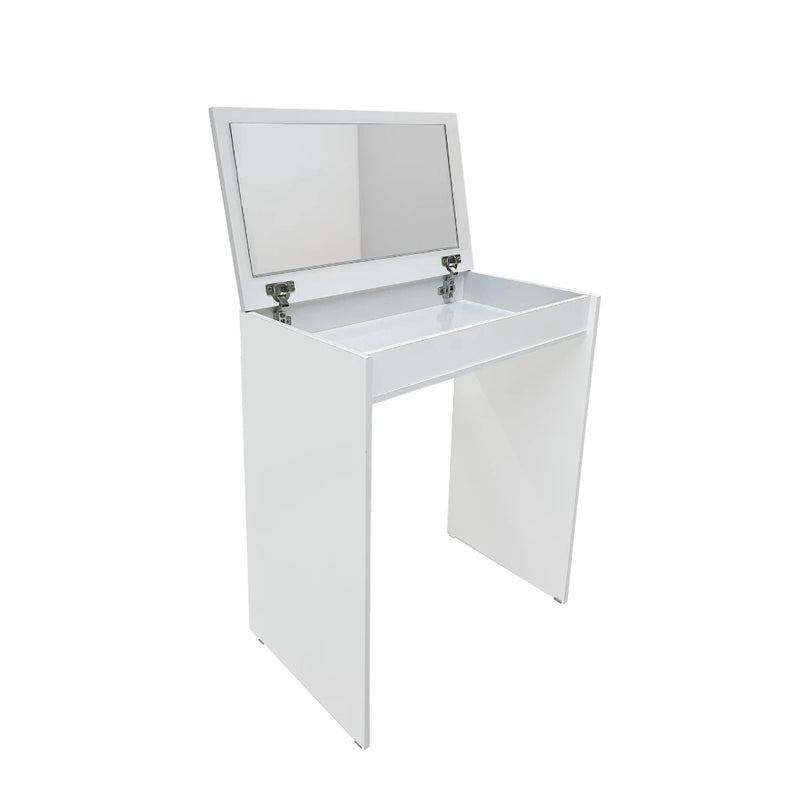 Penteadeira Quimera com Espelho – Compacta e Funcional para Quarto ou Camarim, Cor Branco