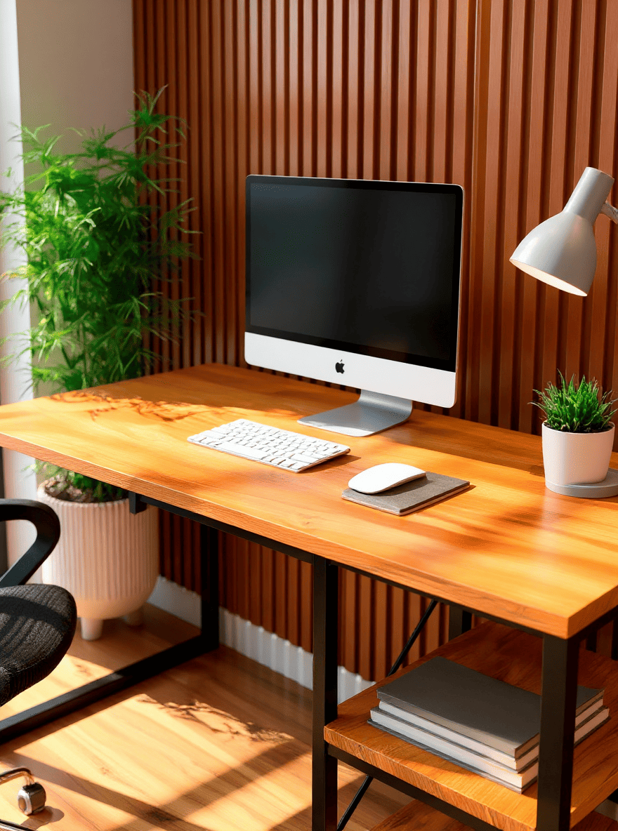 Mesa Escrivaninha Com Nichos Home Office Estudo Industrial 120cm Escritório