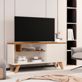 Rack para TV até 46 Polegadas Heitor – Compacto, Moderno com Portas e Nichos Organizadores