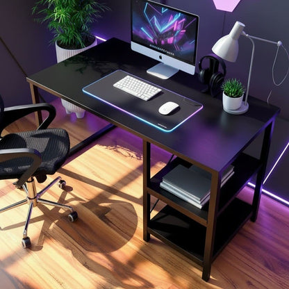 Mesa Escrivaninha Com Nichos Home Office Estudo Industrial 120cm Escritório